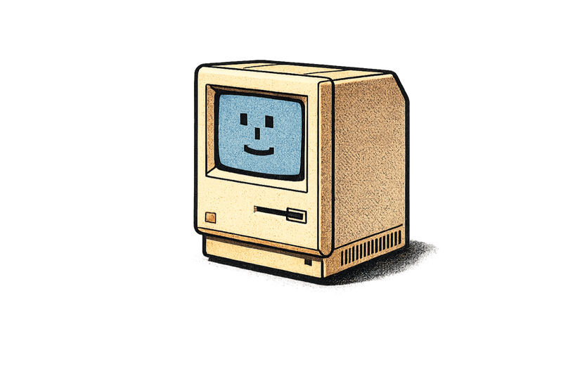 Retro computer illustration
